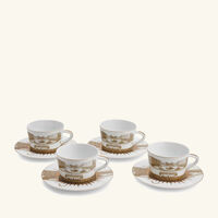 Versailles Enchante Tea Cup & Saucer Gold Set Of 4 bernardaud versailles enchante tea cup saucer gold set of 4