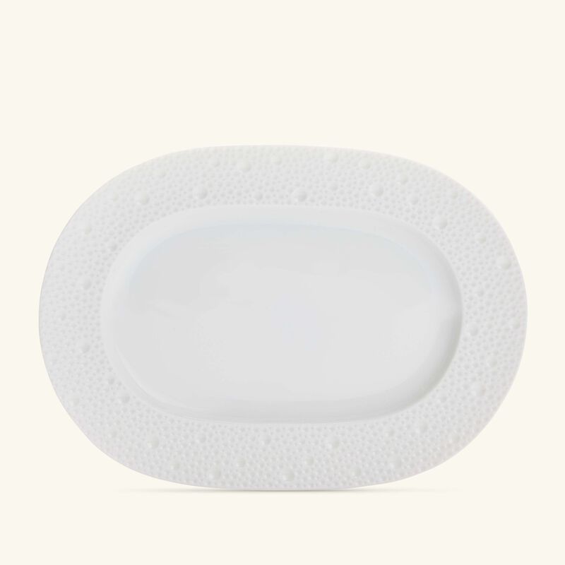 bernardaud ecume serving platter oval white 21cm