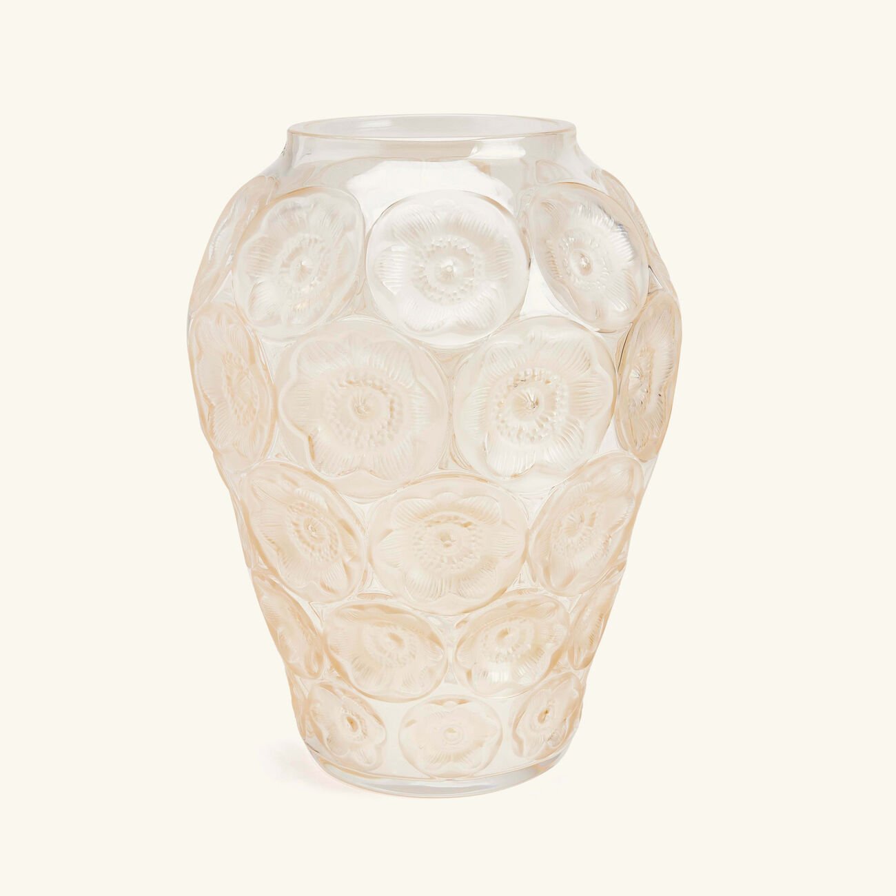 Anemones Vase Medium Gold lalique anemones vase medium gold