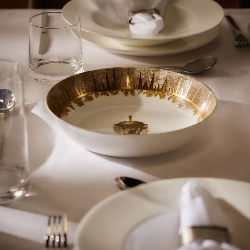 bernardaud versailles enchante open vegetable bowl gold