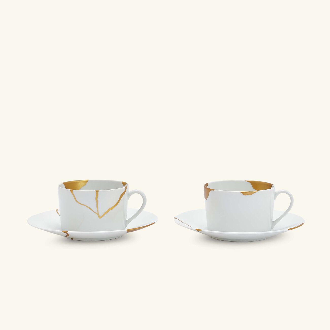 Kintsugi Tea Cup & Saucer Gold Set Of 2 bernardaud kintsugi tea cup saucer gold set of 2