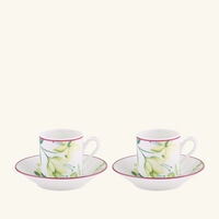 Florenza Acanto Impero Coffee Cup Green Set of 2 ginori 1743 florenza acanto impero coffee cup green set of 2