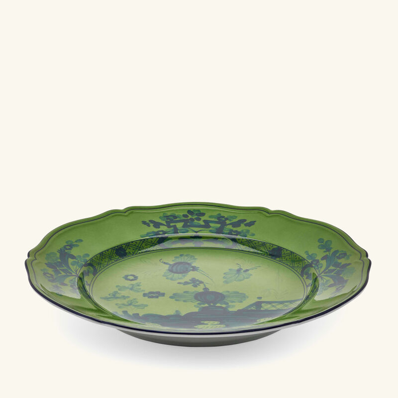Oriente Italiano Serving Platter Round Green 31cm ginori 1735 oriente italiano serving platter round green 31cm