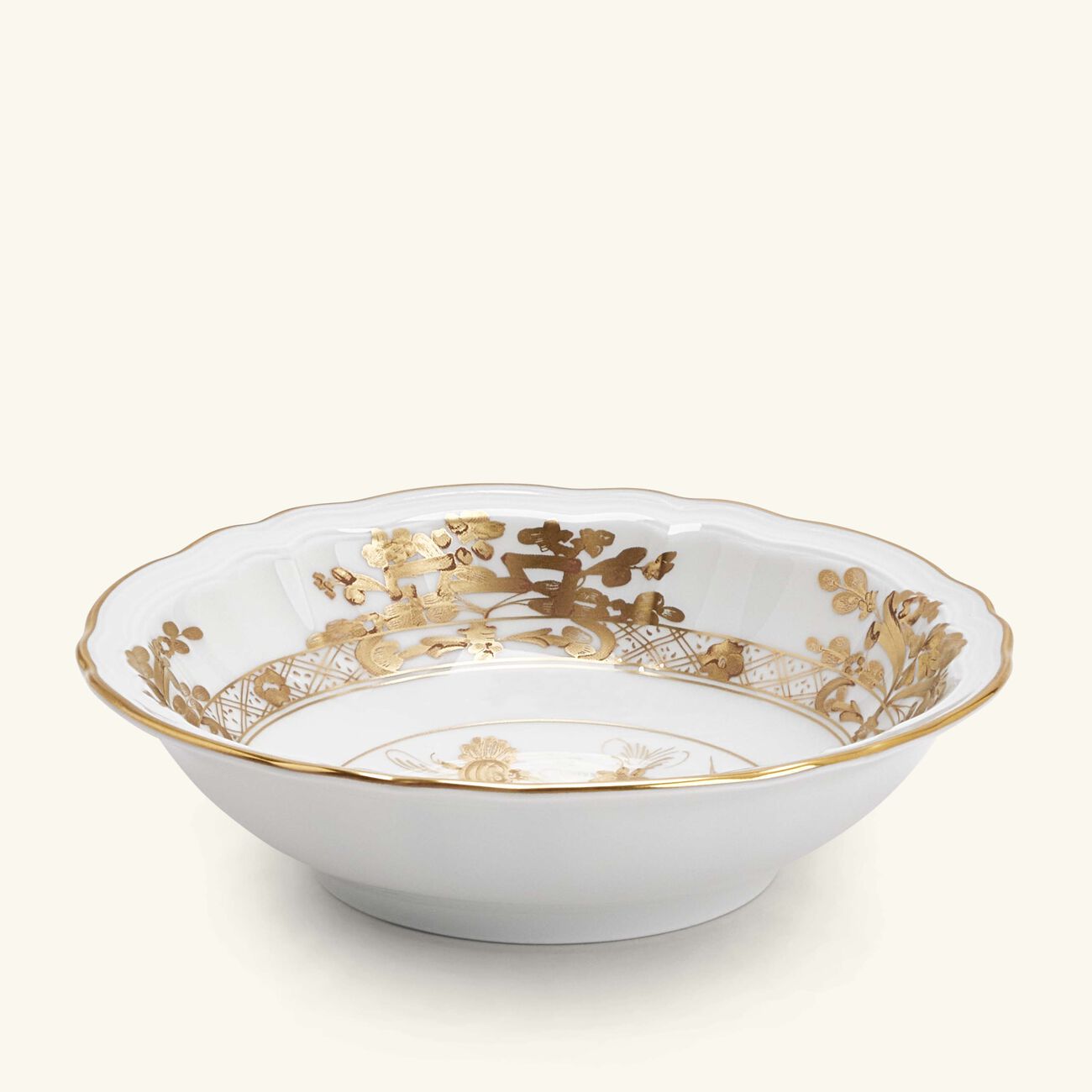 ginori 1735 oriente italiano fruit bowl gold