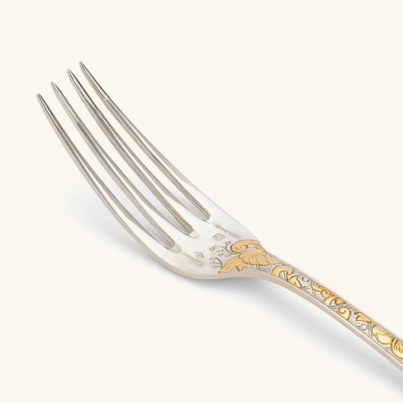 christofle jardin d eden dinner fork gold
