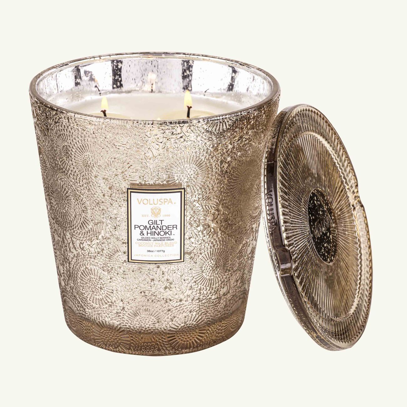 Gilt Pomander & Hinoki Candle voluspa gilt pomander hinoki candle