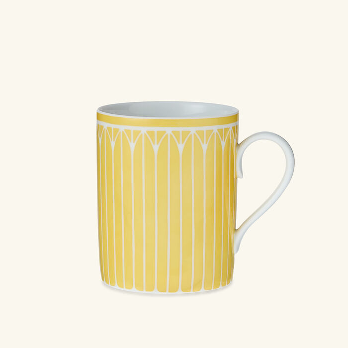 christofle malmaison riviera mug yellow