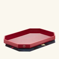 Octogone Pegasus Serving Tray Medium Red baccarat octogone pegasus serving tray medium red