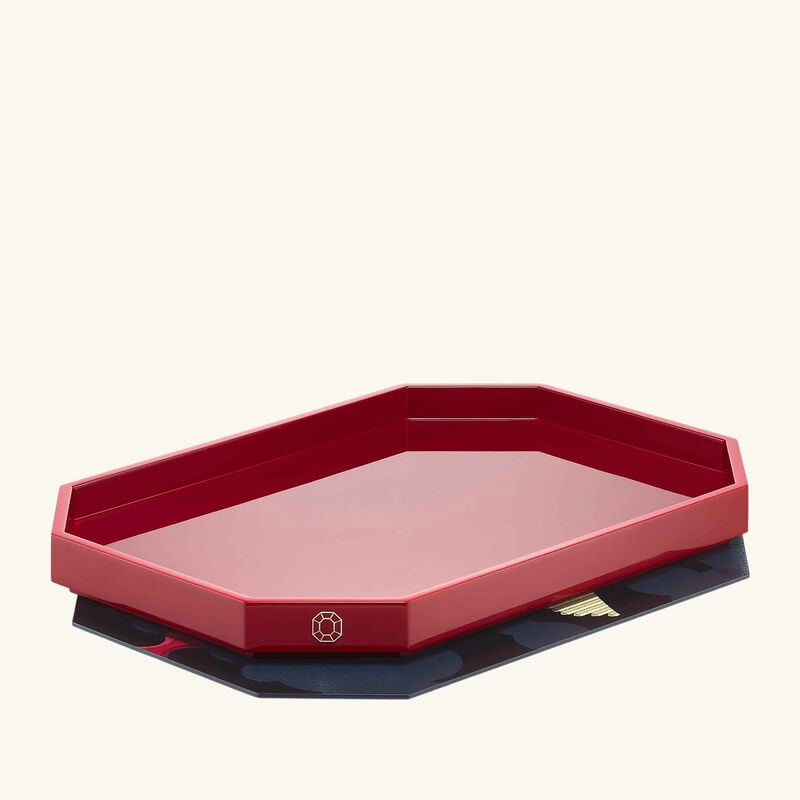 Octogone Pegasus Serving Tray Medium Red baccarat octogone pegasus serving tray medium red
