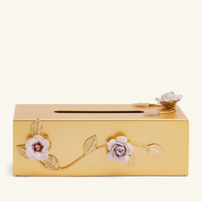 villari versaille tissue box gold
