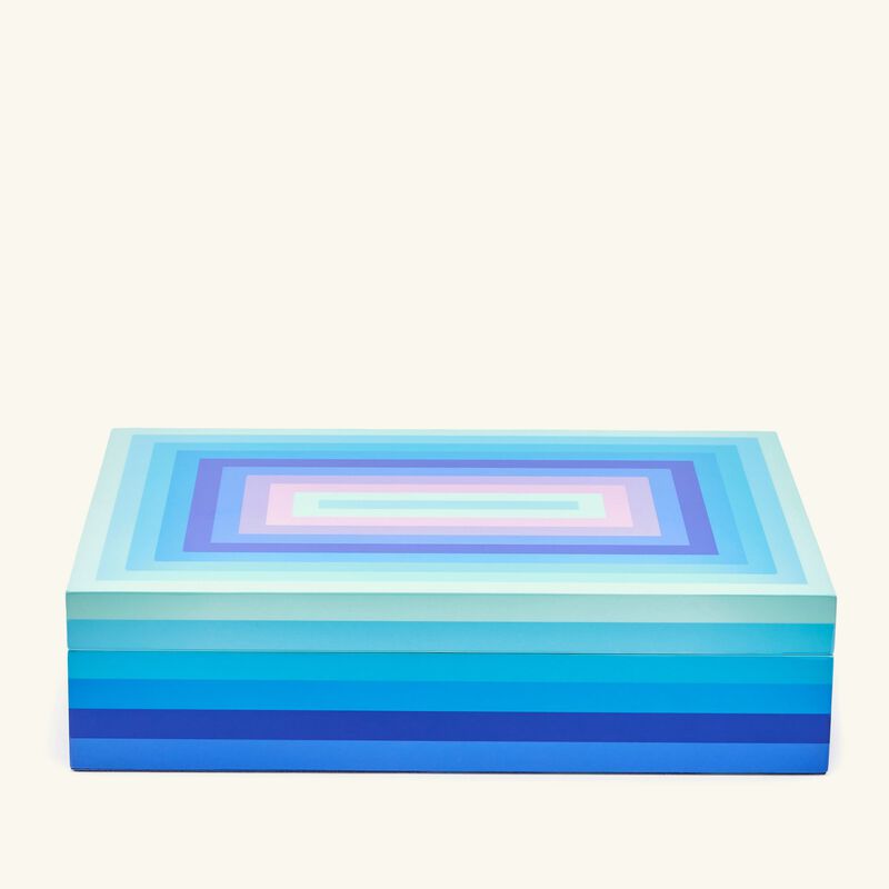 Lacquer Scala Box Large Blue jonathan adler lacquer scala box large blue