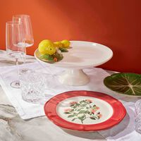 les ottomans sultan garden dinner plate round red