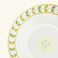 bernardaud constance soup plate round green 19cm