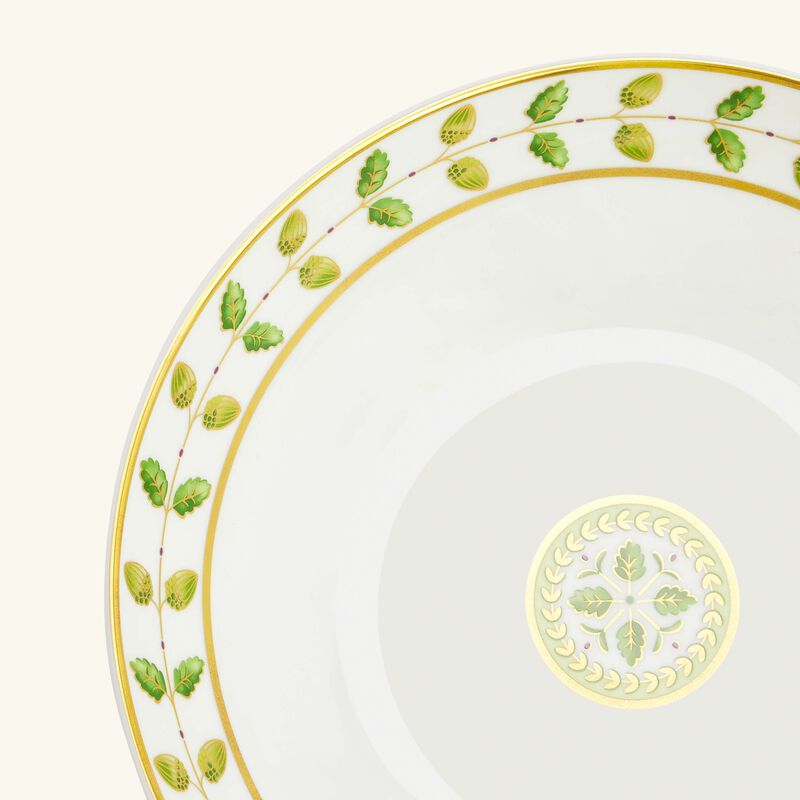 bernardaud constance soup plate round green 19cm