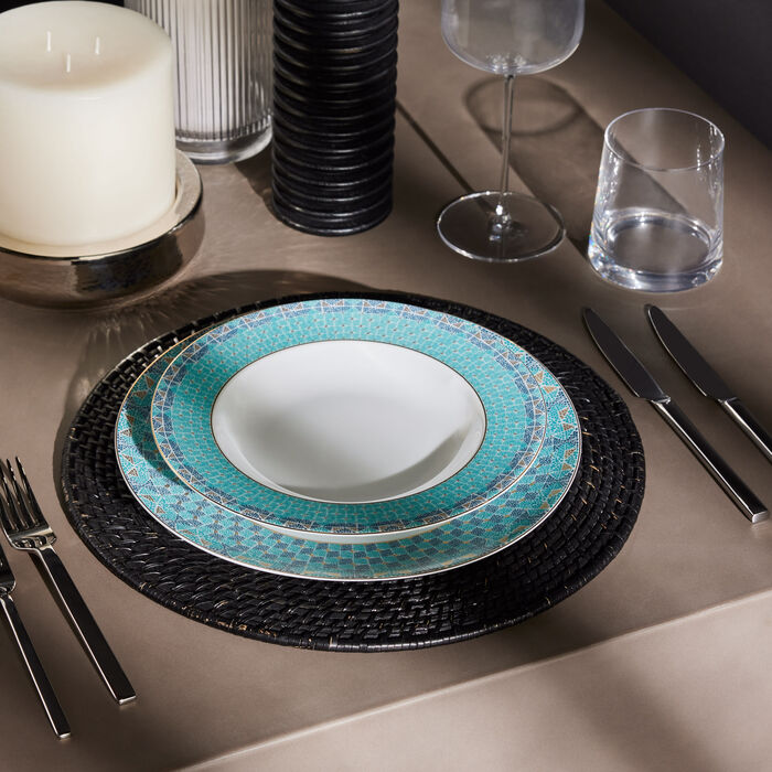 haviland portofino dinner plate round blue 28cm