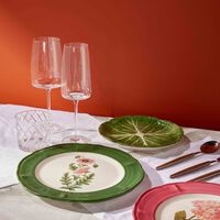 les ottomans sultan garden dinner plate round green