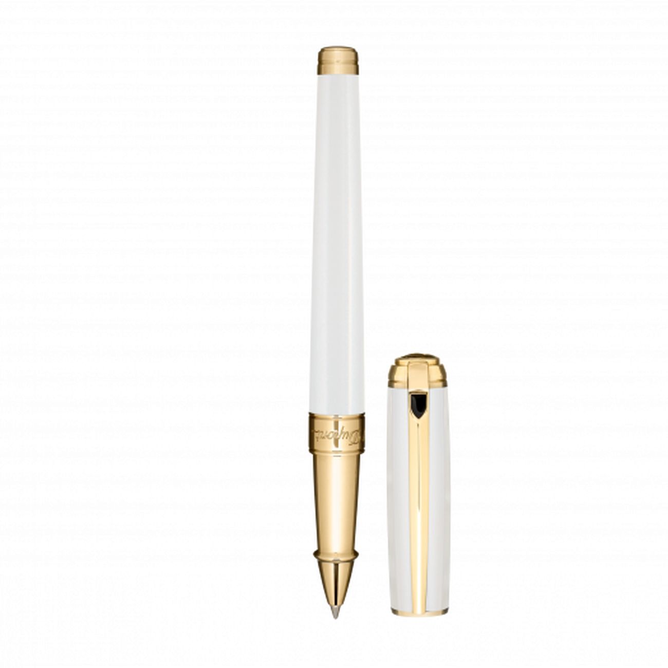 st dupont line d rollerball pen white