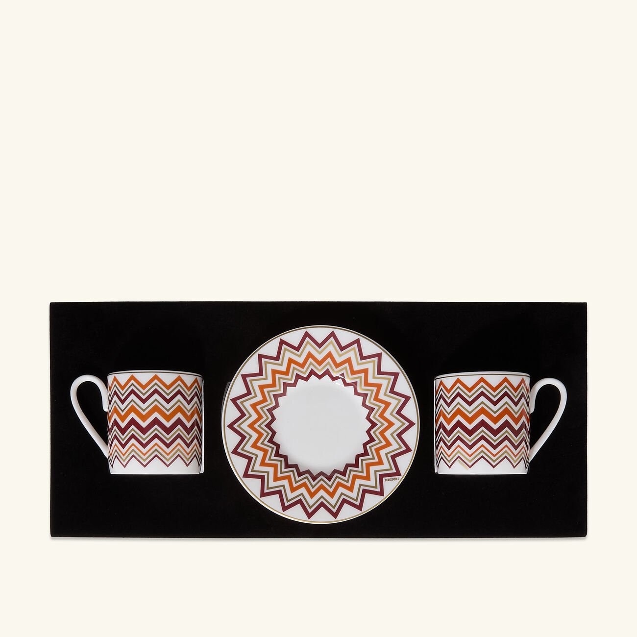 missoni home iconic coffee cup   saucer multicolor