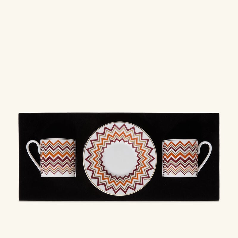 missoni home iconic coffee cup   saucer multicolor