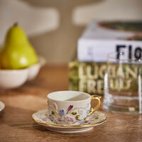 villari taormina tea cup   saucer white