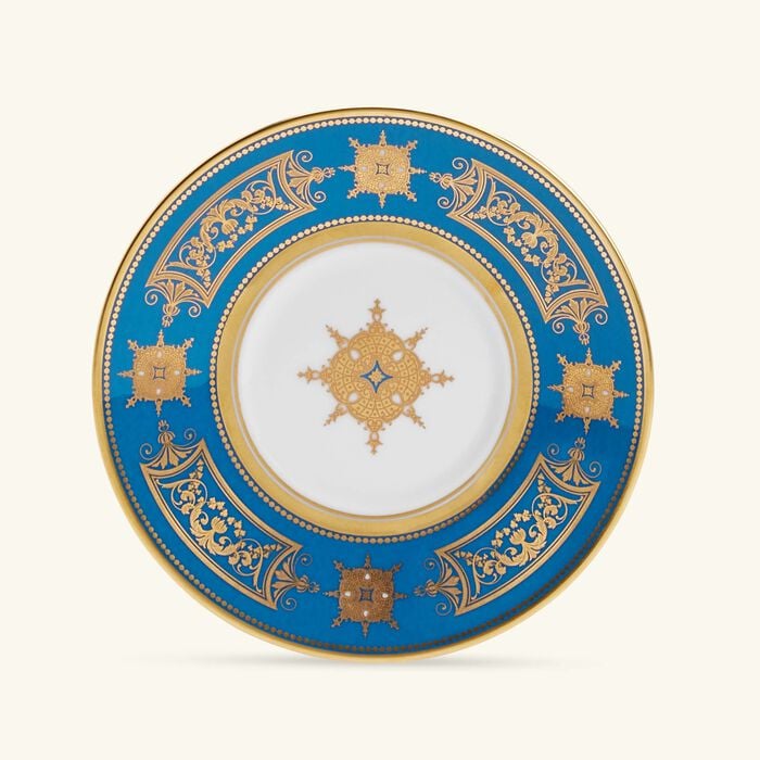 bernardaud aux rois coffee cup   saucer blue