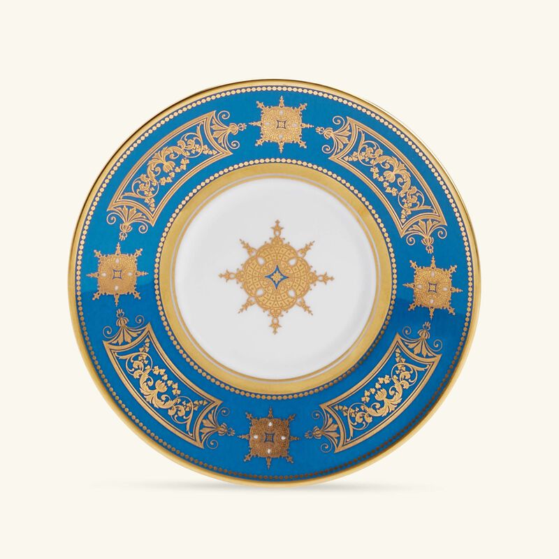 bernardaud aux rois coffee cup   saucer blue