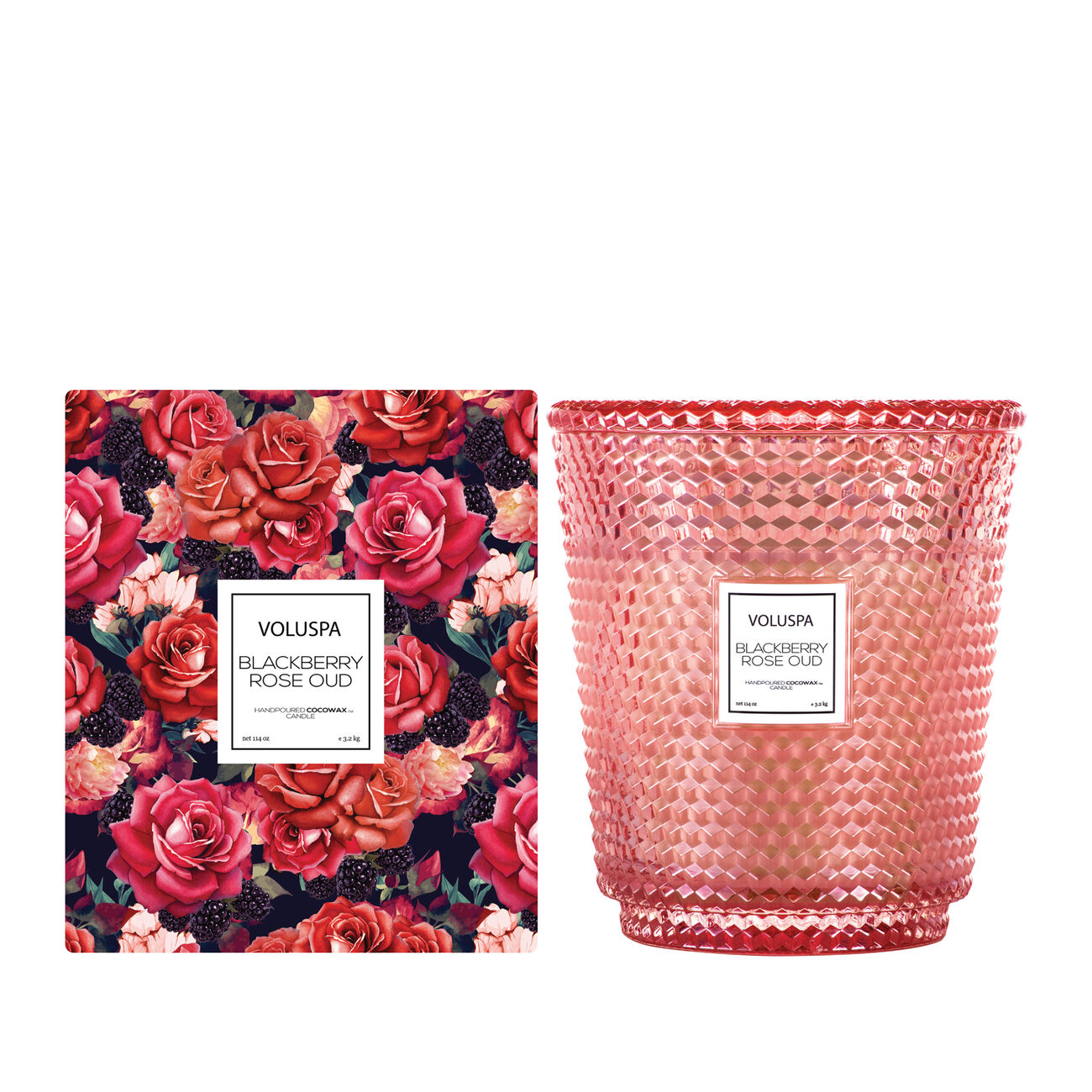 voluspa blackberry rose oud 5 wick hearth candle