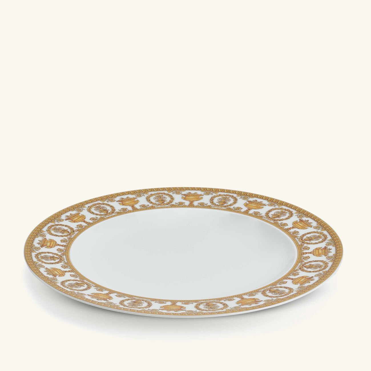 versace i love baroque bianco dinner plate round white 27cm