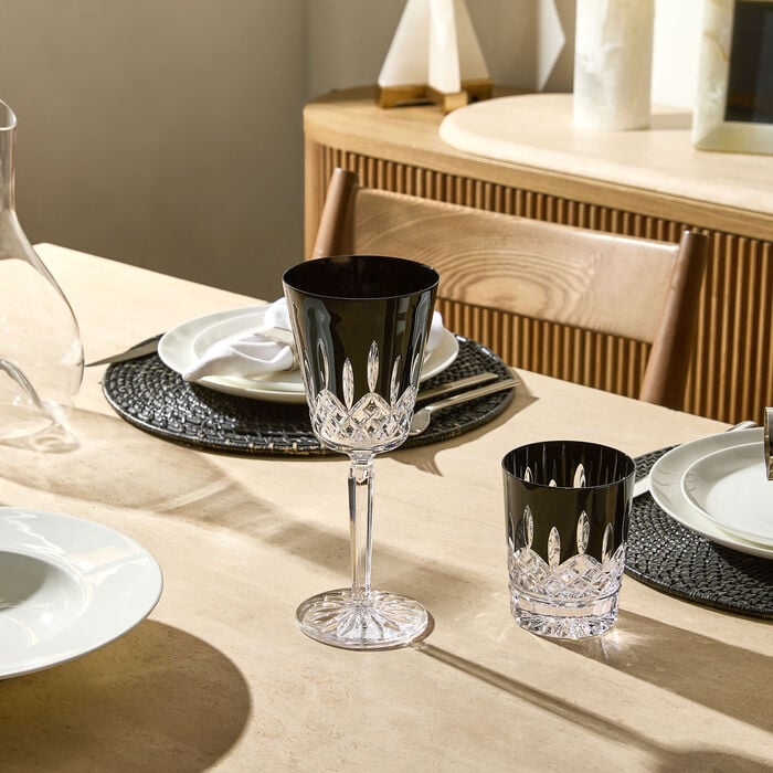 Lismore Black Wine Glass Large Black Set Of 2 waterford lismore black wine glass large black set of 2