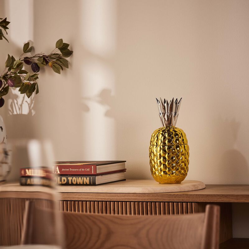 bernardaud victoria pineapple box yellow