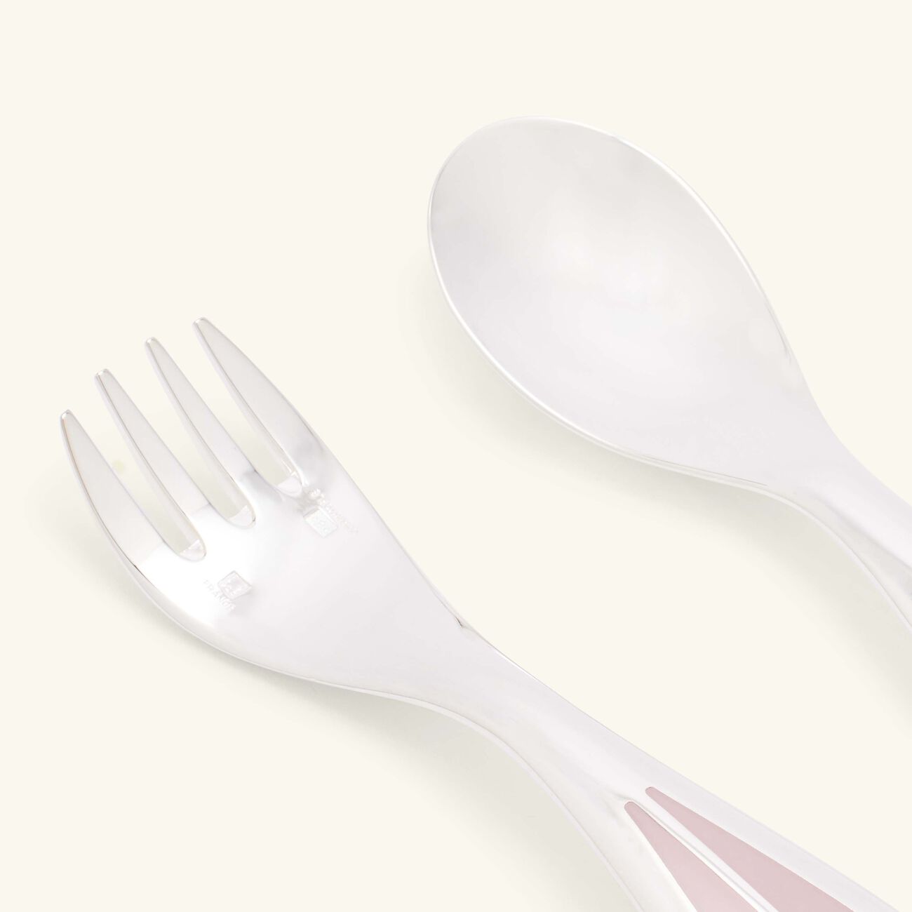 Quartz Talisman Baby Flatware Pink Set Of 2 christofle quartz talisman baby flatware pink set of 2