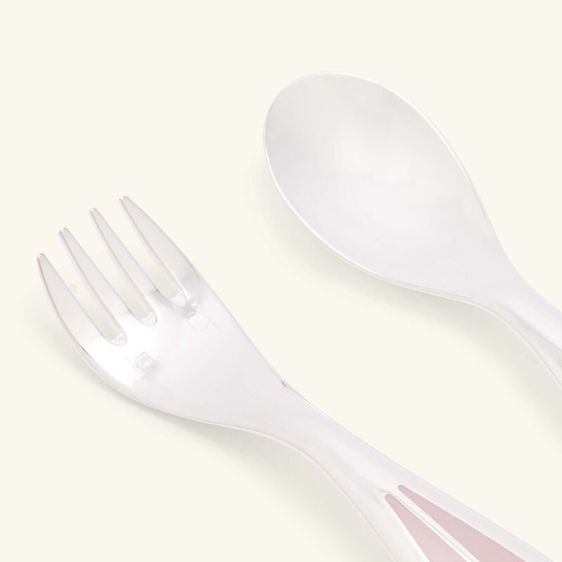 Quartz Talisman Baby Flatware Pink Set Of 2 christofle quartz talisman baby flatware pink set of 2