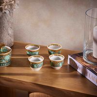 Scala del Palazzo Arabic Coffee Cup Green Set Of 6 versace scala del palazzo arabic coffee cup green set of 6