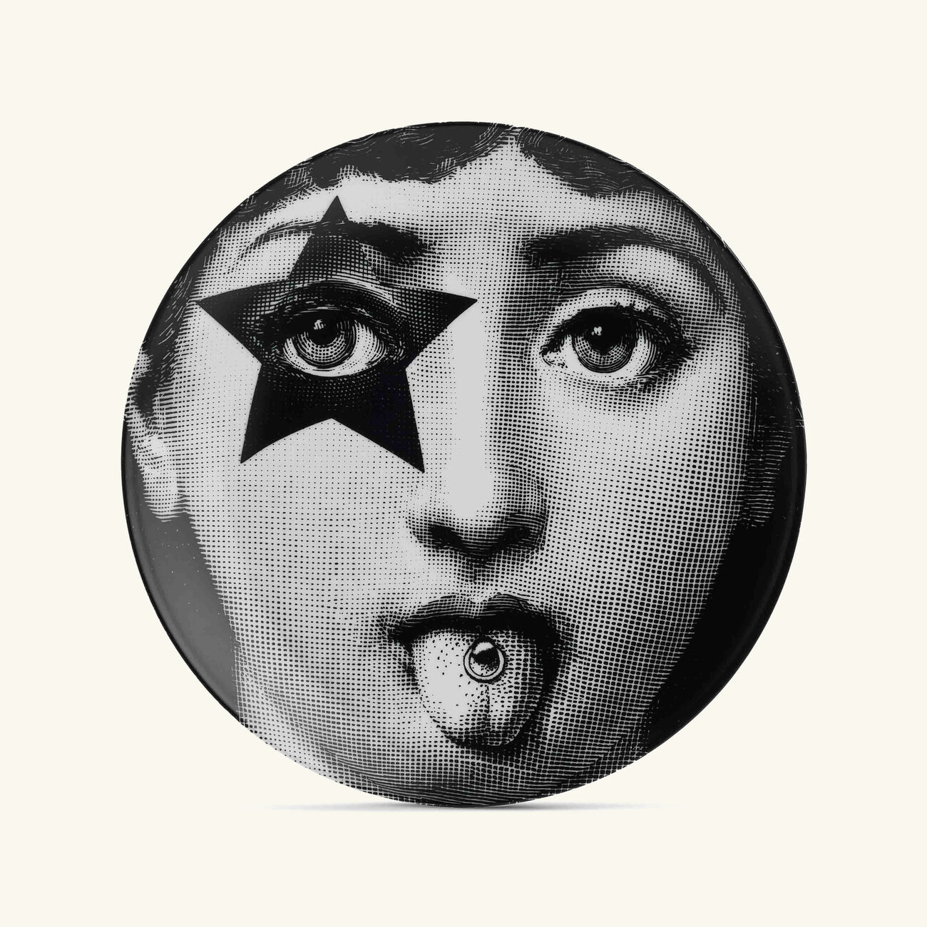 Tema e Variazioni no.381 Wall Plate Black fornasetti tema e variazioni no 381 wall plate black