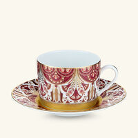 Reves Du Nil Pourpre Tea Cup & Saucer Red haviland reves du nil pourpre tea cup saucer red