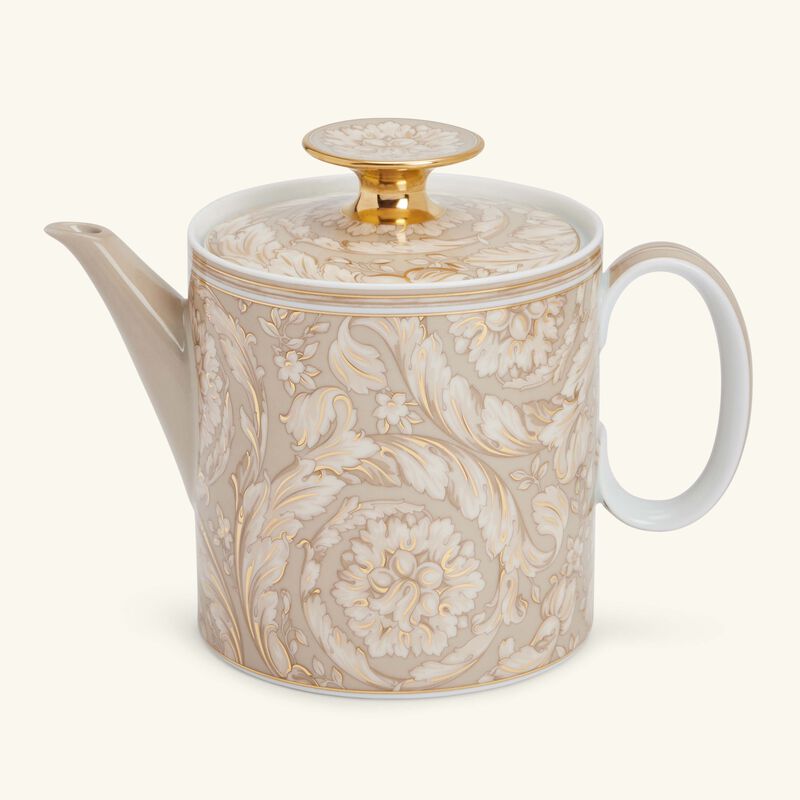 versace barocco beige tea pot 900 ml