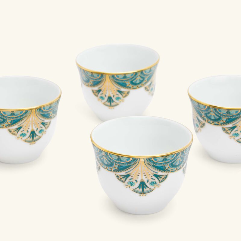 Rêves Du Nil Arabic Coffee Cup Green Set Of 6 haviland r ves du nil arabic coffee cup green set of 6