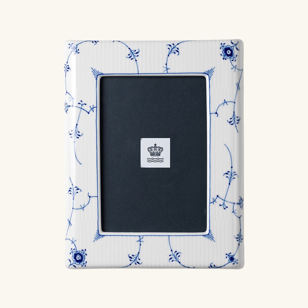 royal copenhagen blue fluted plain picture frame white 10x14cm