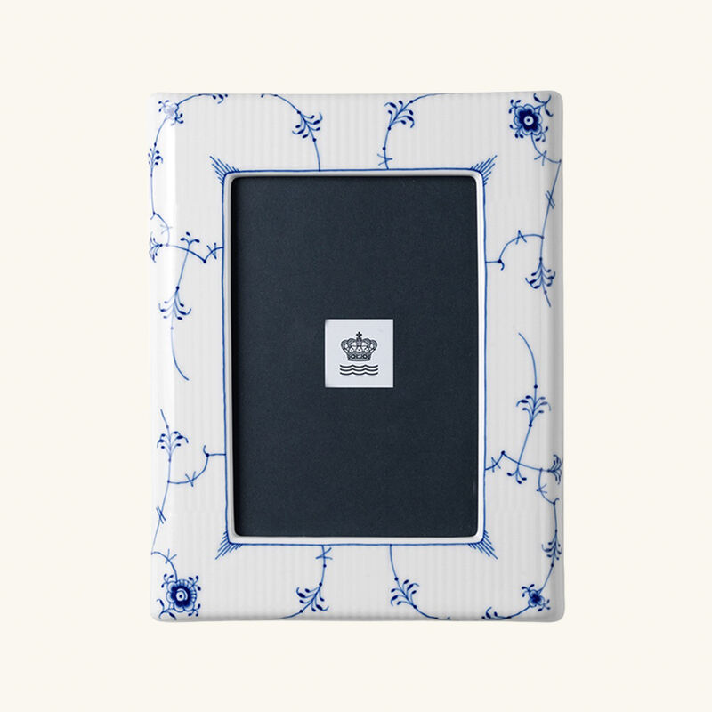 royal copenhagen blue fluted plain picture frame white 10x14cm