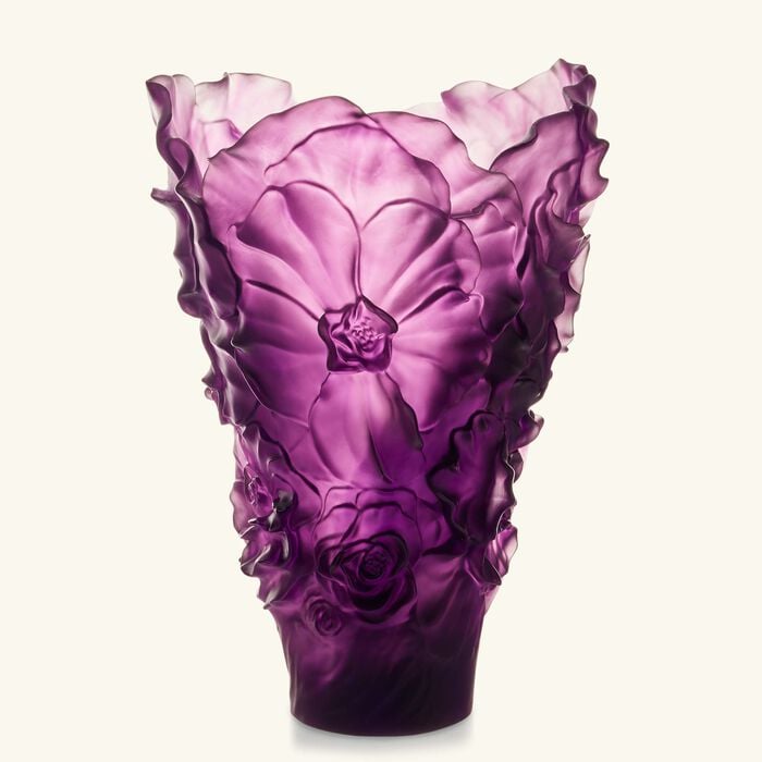 Camellia Vase Large Purple daum camellia vase large purple