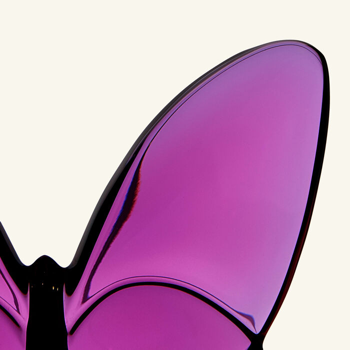 baccarat papillon lucky butterfly figurine mini pink