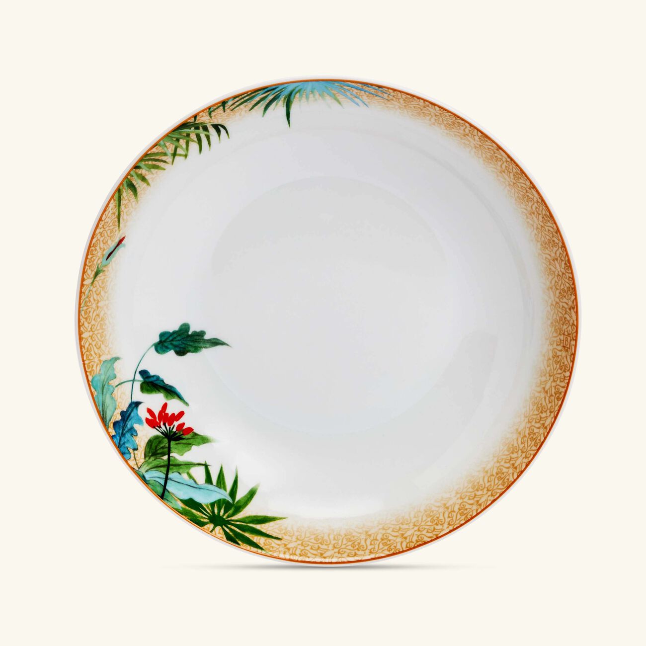 bernardaud tropiques soup plate round blue 19cm