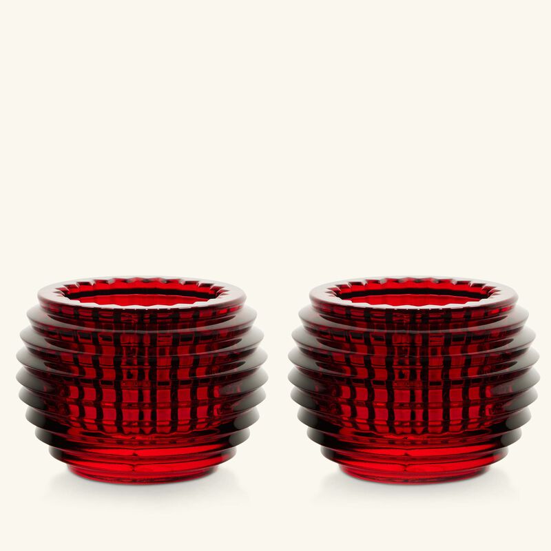 baccarat eye votive red set of 2