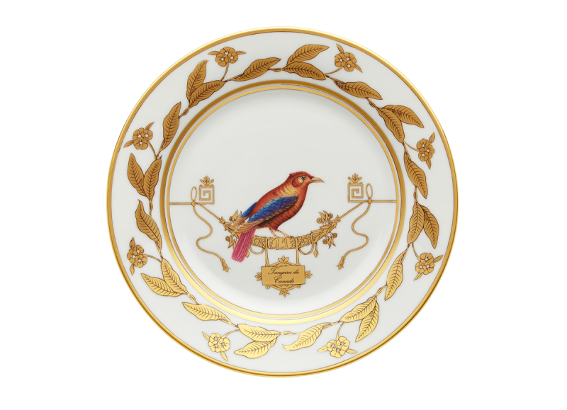 Volière Geai Dessert Plate Round Gold 22cm ginori 1735 voli re geai dessert plate round gold 22cm