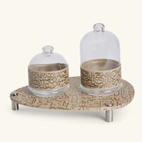 dimlaj kareem serving bowl beige set of 2