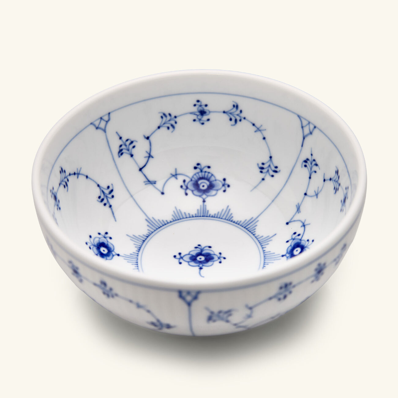 royal copenhagen blue fluted plain bowl white