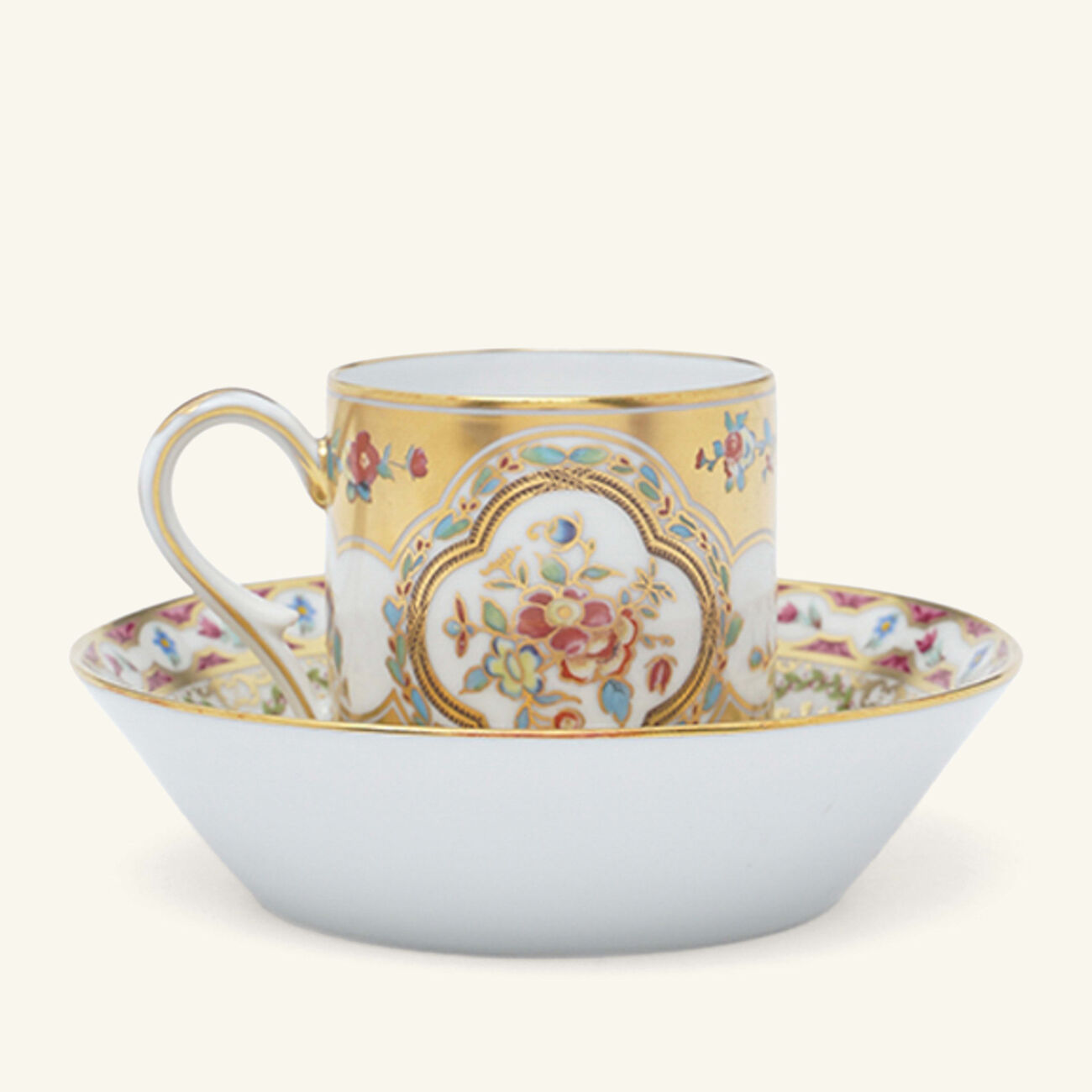 Aux Dauphins Litron Coffee Cup & Saucer Gold bernardaud aux dauphins litron coffee cup saucer gold