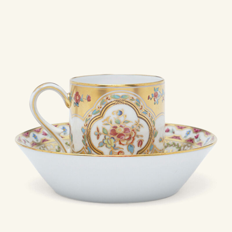 Aux Dauphins Litron Coffee Cup & Saucer Gold bernardaud aux dauphins litron coffee cup saucer gold