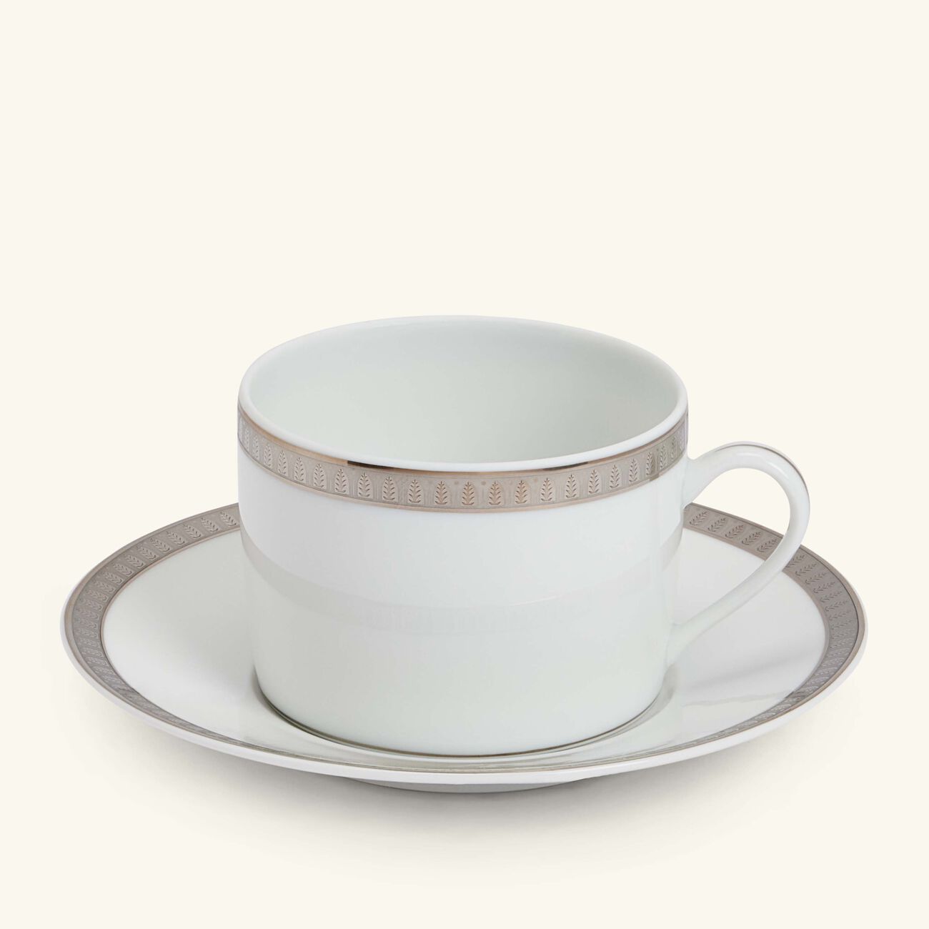 christofle malmaison tea cup   saucer silver