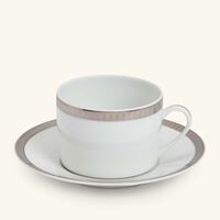 christofle malmaison tea cup   saucer silver